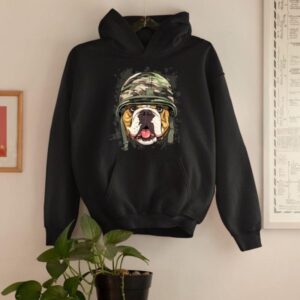 American Bulldog Soldier Veteran Dog Hoodie